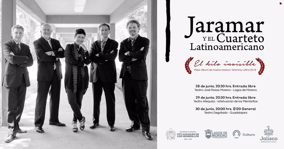 Ofrecerá concierto Jaramar y el Cuarteto Latinoamericano el 28 de junio
