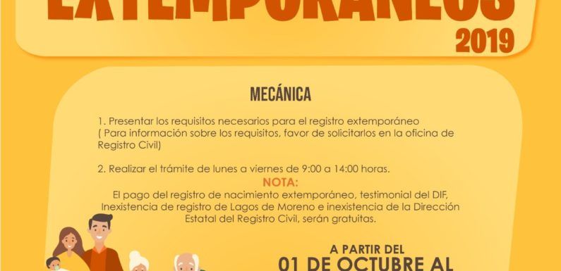 Inician campaña de registros de nacimiento extemporáneos