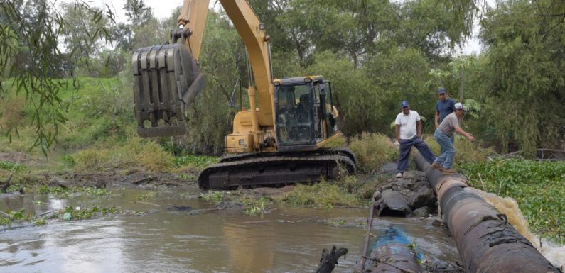 Reparan colector de ingreso de aguas negras a planta tratadora
