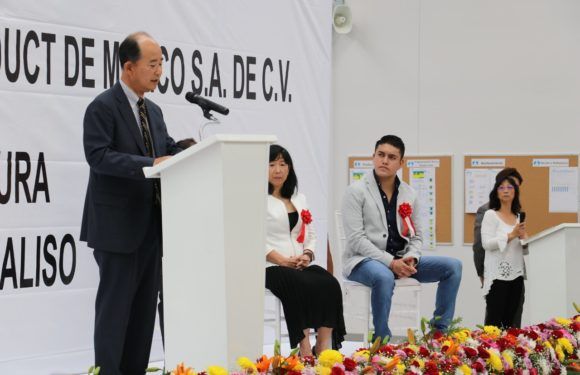 Asiste Tecutli Gómez a inauguración de la empresa Hajime Mexico