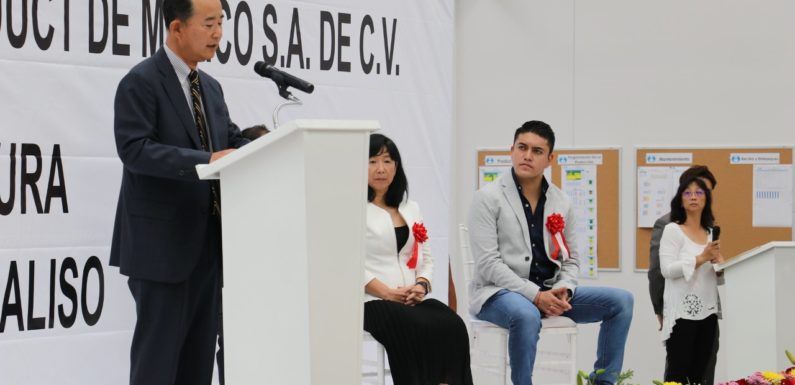 Asiste Tecutli Gómez a inauguración de la empresa Hajime Mexico