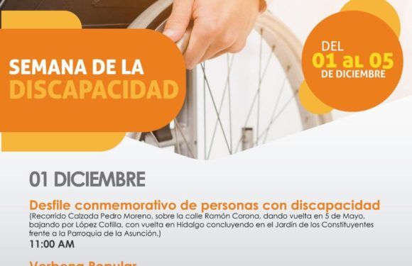 Realizará Gobierno Municipal «Semana de la Discapacidad»