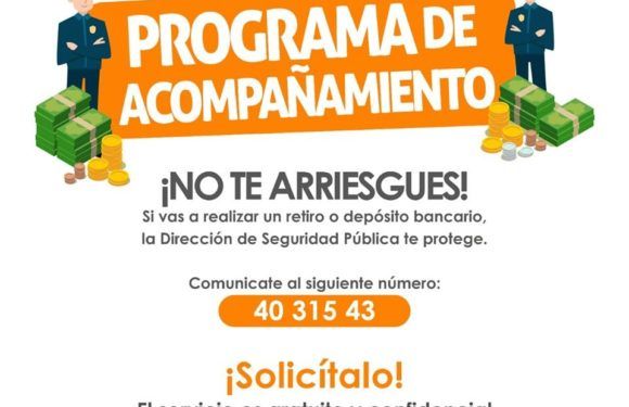 Ofrece policía municipal programa de acompañamiento para traslado de valores