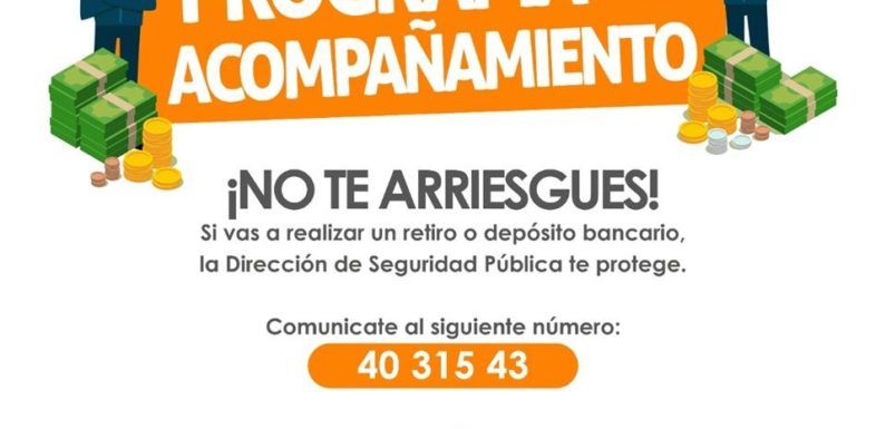 Ofrece policía municipal programa de acompañamiento para traslado de valores
