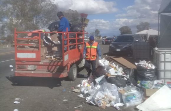 Realiza Aseo Público intensa labor tras el paso de peregrinos