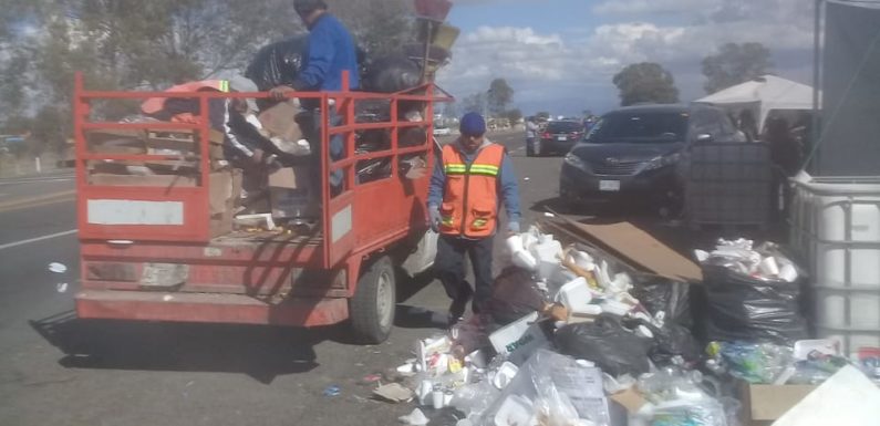 Realiza Aseo Público intensa labor tras el paso de peregrinos