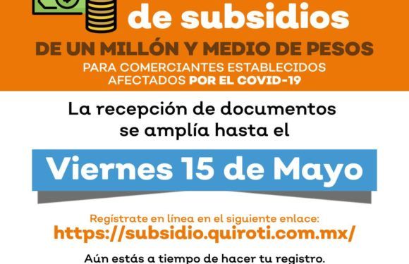Amplían fecha de registro para subsidios de apoyo a comerciantes