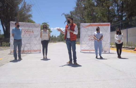 El Alcalde Tecutli Gómez, entrega la calle San Gregorio totalmente renovada