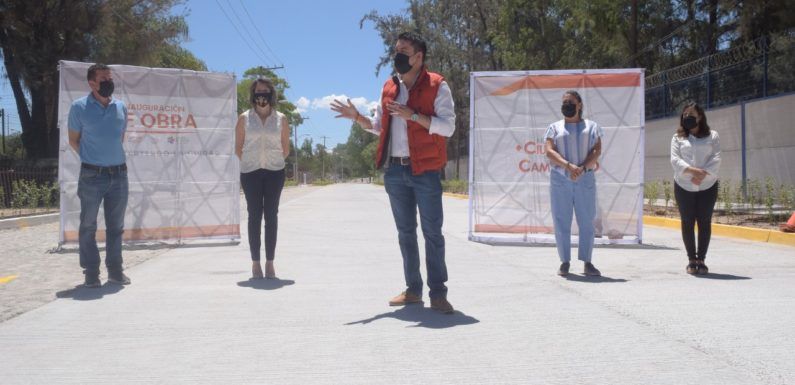 El Alcalde Tecutli Gómez, entrega la calle San Gregorio totalmente renovada