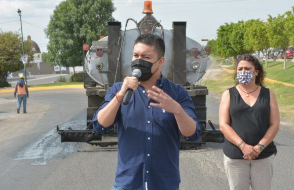 Rehabilitan vialidad en la zona del Triángulo de las Bermudas
