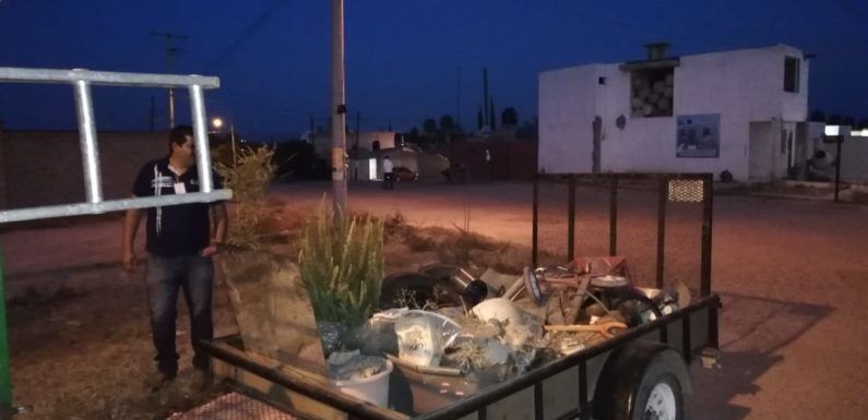 Implementan programa de descacharrización para evitar criaderos de zancudos
