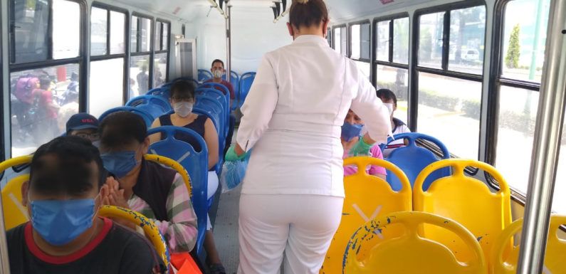 Inspeccionan medidas sanitarias en los camiones urbanos