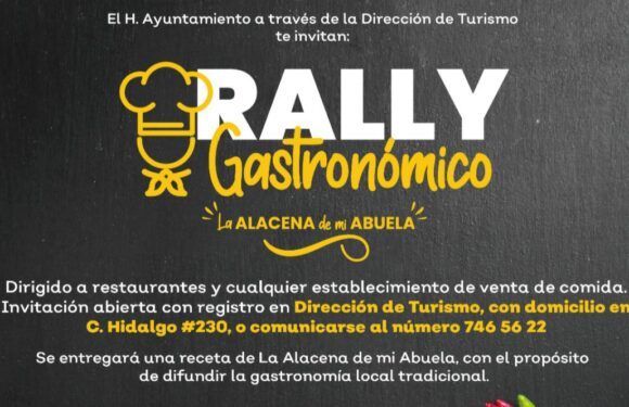 Invita Dirección de Turismo al primer Rally Gastronómico