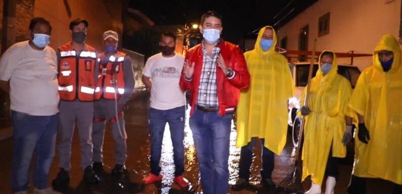 Encabeza el Alcalde Tecutli Gómez recorridos de ayuda y supervisión en zonas afectadas por lluvias