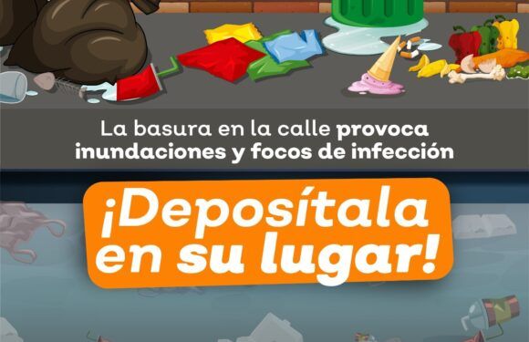 Exhorta municipio a ciudadanía a no tirar basura para evitar inundaciones