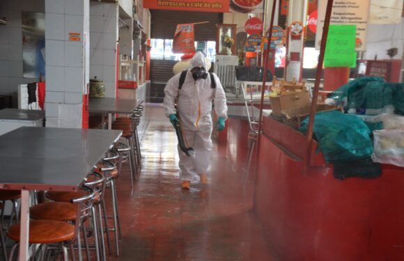 Sanitizan más de 30 espacios públicos