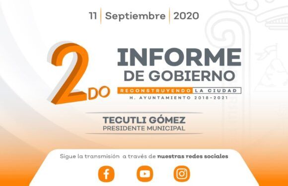 Presentará Tecutli Gómez su Segundo Informe de Gobierno el próximo 11 de septiembre