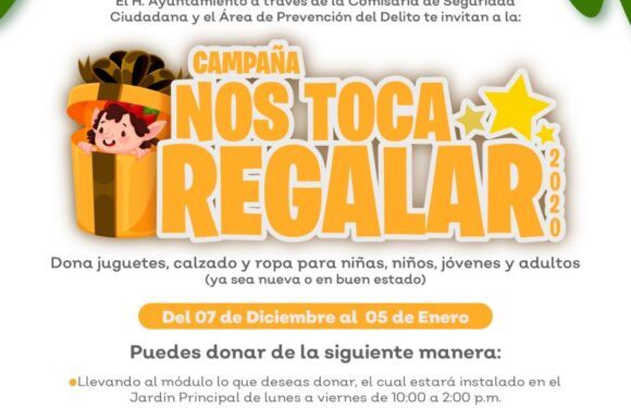Invita municipio a campaña de donación ´Nos Toca Regalar´