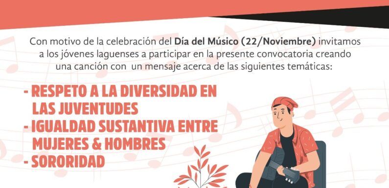 Convoca Atención a la Juventud a concurso de canción denominado Componiéndola