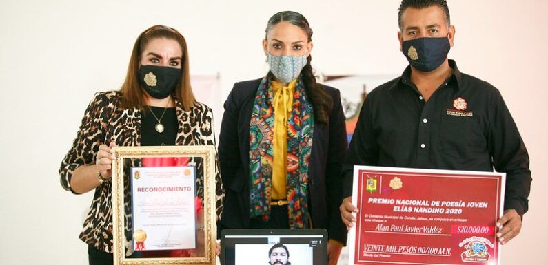 Entregan Premio Nacional de Poesía Joven Elías Nandino a Alan Paul Valdez