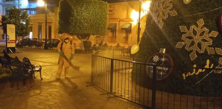 Aumentan acciones de sanitización en espacios públicos