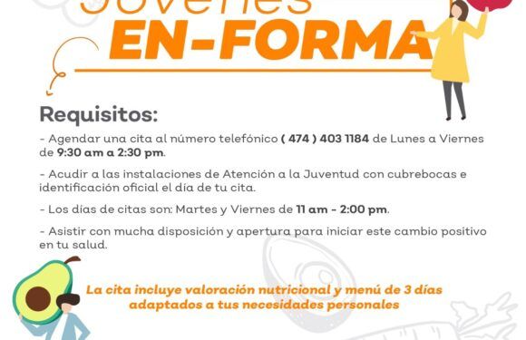 Invita Gobierno Municipal a participar en el programa «Jóvenes en forma» para una alimentación balanceada