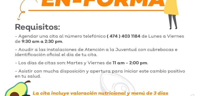 Invita Gobierno Municipal a participar en el programa «Jóvenes en forma» para una alimentación balanceada