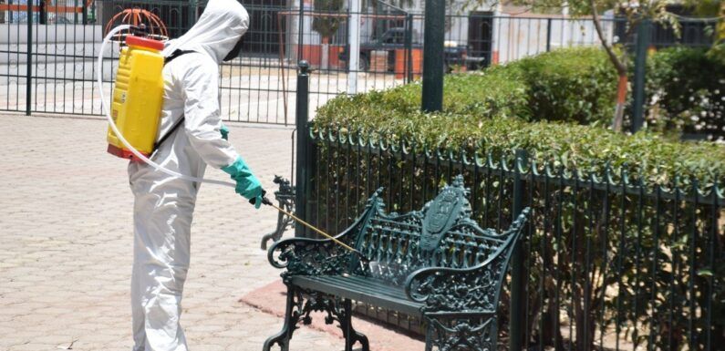 Continúa Ecología Municipal realizando sanitización de espacios públicos