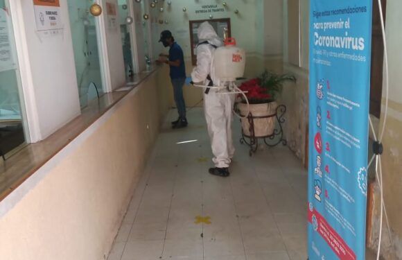 Sanitizan módulos de pago de agua y predial para garantizar seguridad de los contribuyentes