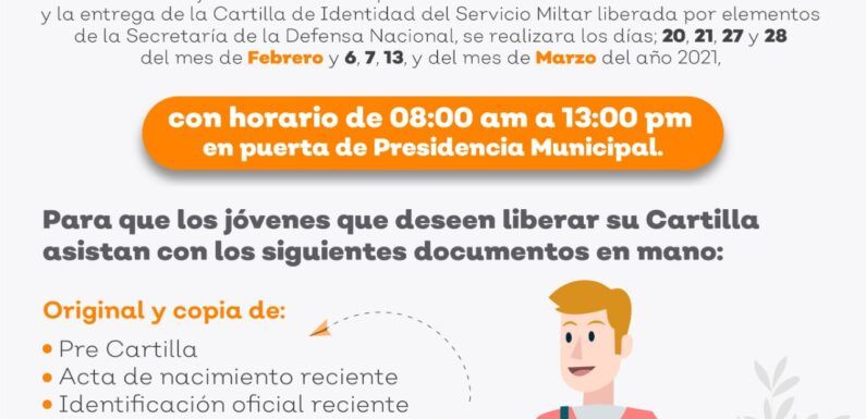 Próximos fines de semana se hará entrega de cartillas del Servicio Militar liberadas