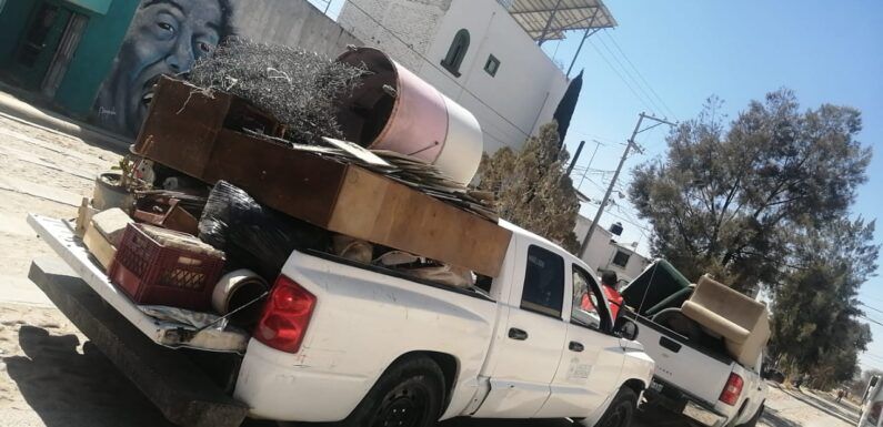 Recolectan más de 3 toneladas de cacharros en la colonia El Tepeyac