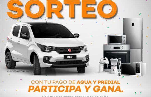 Pagando tu agua y predial participas en la rifa de un FIAT MOBI 2020
