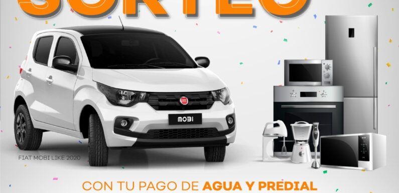 Pagando tu agua y predial participas en la rifa de un FIAT MOBI 2020