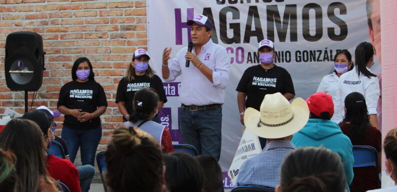 Marco González visita las colonias Cuesta Blanca, Colinas del Valle y el Tepetate