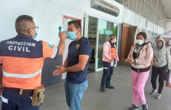 Instalan filtro sanitario en Central Camionera de Lagos