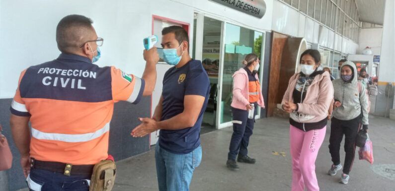 Instalan filtro sanitario en Central Camionera de Lagos