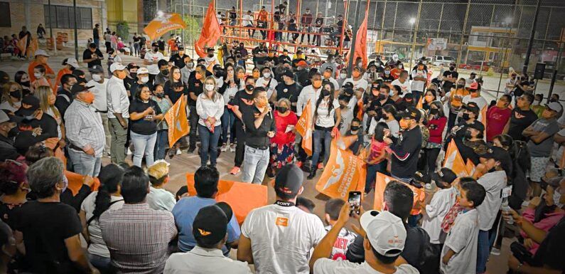En Cristeros el cambio no se detendrá; Tecutli Gómez visita la popular colonia