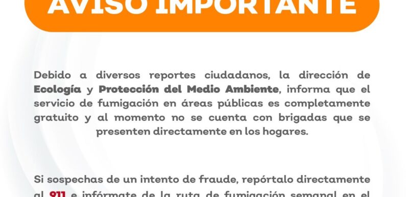 Alerta Ecología Municipal por falsos fumigadores