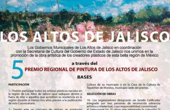 Invitan a participar en el 5to. Premio Regional de Pintura de los Altos de Jalisco 2021