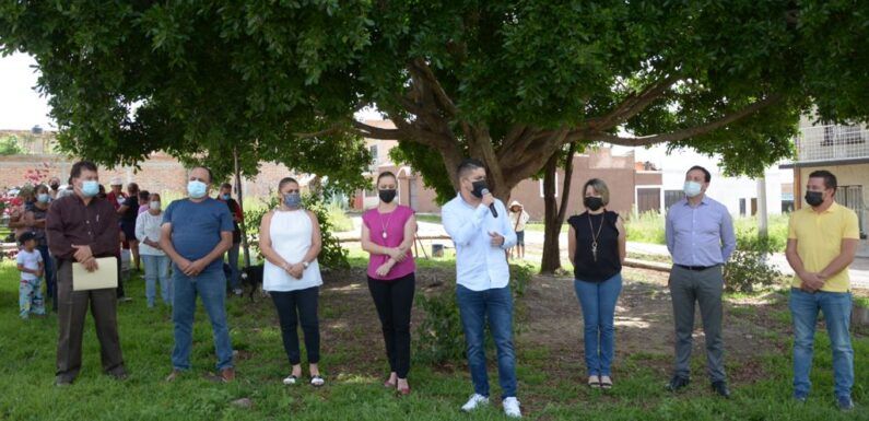 arranca rehabilitación del Jardín de Bugambilias, Tecutli Gómez da inicio a la obra