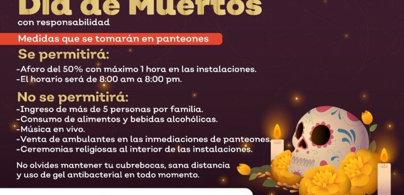 Gobierno Municipal anuncia las medidas preventivas para celebrar el Día de Muertos
