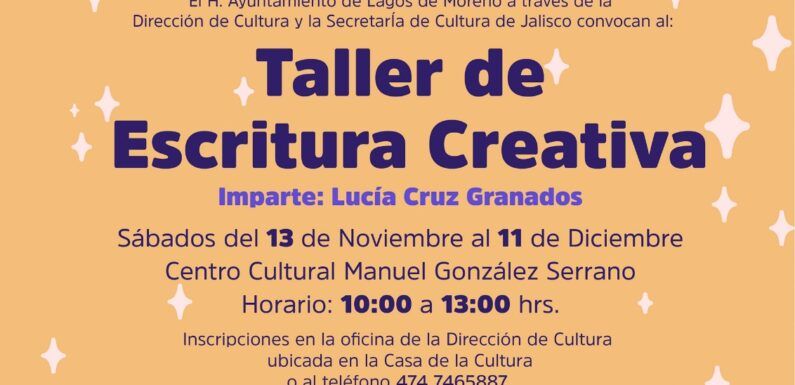 Llega a Lagos de Moreno el programa estatal de talleres Cultura Cardinal