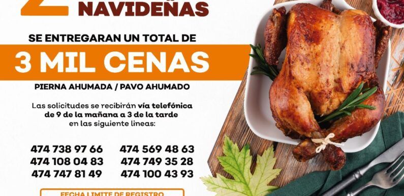 Inicia registro para segunda entrega de Cenas Navideñas a personas de escasos recursos