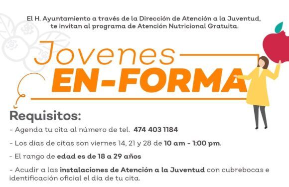 Ofrece Dirección de Atención a la Juventud asesoría nutricional gratuita