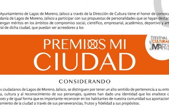 Lanzan convocatoria para Premios Mi Ciudad
