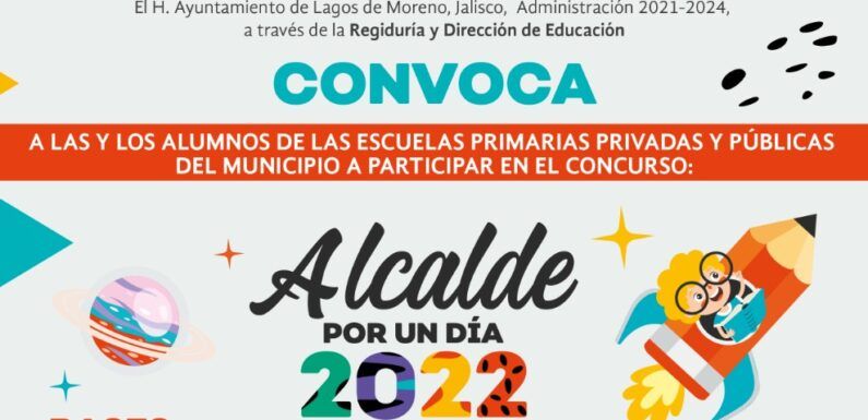 Lanzan convocatoria para concurso «Alcalde por un día»