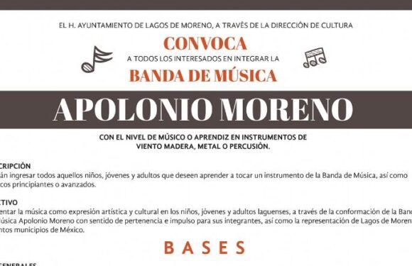 Abren convocatoria para formar parte de la Banda de Música “Apolonio Moreno”