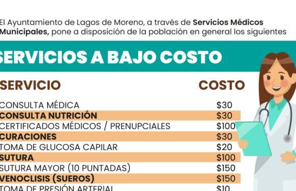 Ofrece Servicios Médicos Municipales atenciones médica a bajo costo