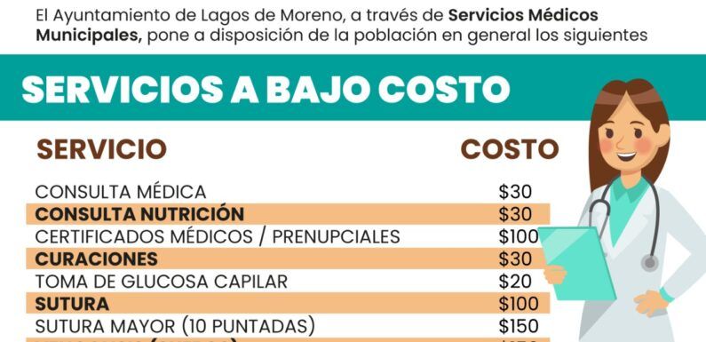 Ofrece Servicios Médicos Municipales atenciones médica a bajo costo