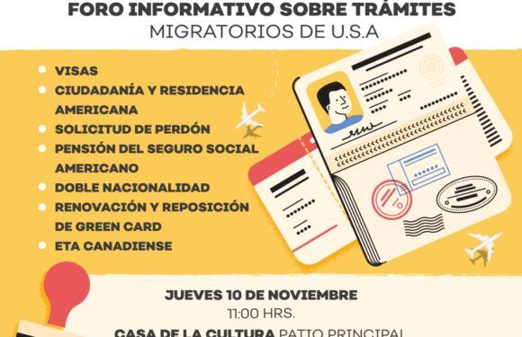 Dirección de Atención al Migrante invita a participar en Foro Informativo sobre Trámites Migratorios